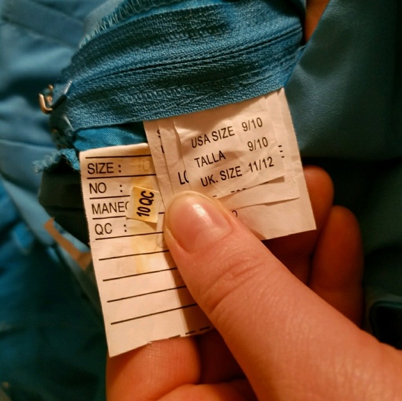 Aqua Blue Prom Dress - Picture 2 of 6